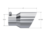 MBRP exhaust tip 4.5 inch T304 stainless steel black coated carbon fiber tip T5151