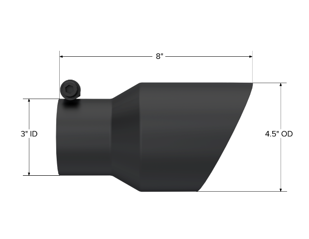 MBRP exhaust tip 4.5 inch T304 stainless steel black coated carbon fiber tip T5151BLK