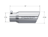 MBRP exhaust tip T304 stainless steel black coated carbon fiber tip T5155