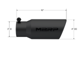 MBRP exhaust tip 4 inch T304 stainless steel black coated carbon fiber tip T5155BLK
