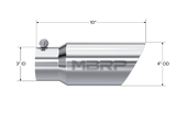MBRP exhaust tip 4 inch T304 stainless steel black coated carbon fiber tip T5156
