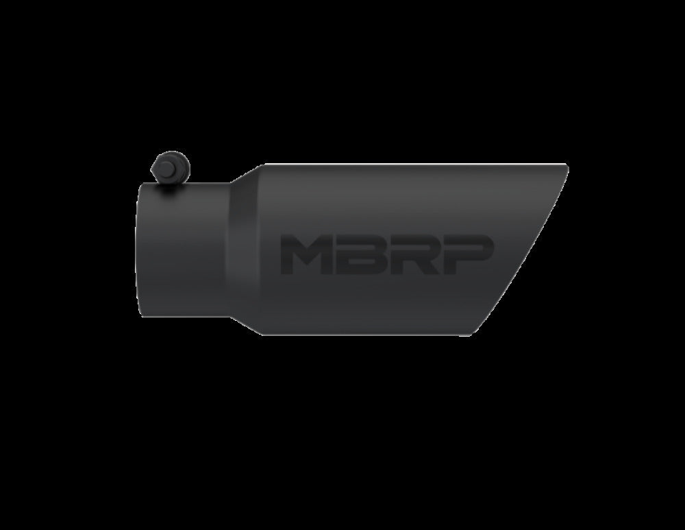 MBRP exhaust tip 4 inch T304 stainless steel black coated carbon fiber tip T5156BLK
