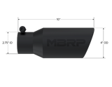 MBRP exhaust tip 4 inch T304 stainless steel black coated carbon fiber tip T5157BLK