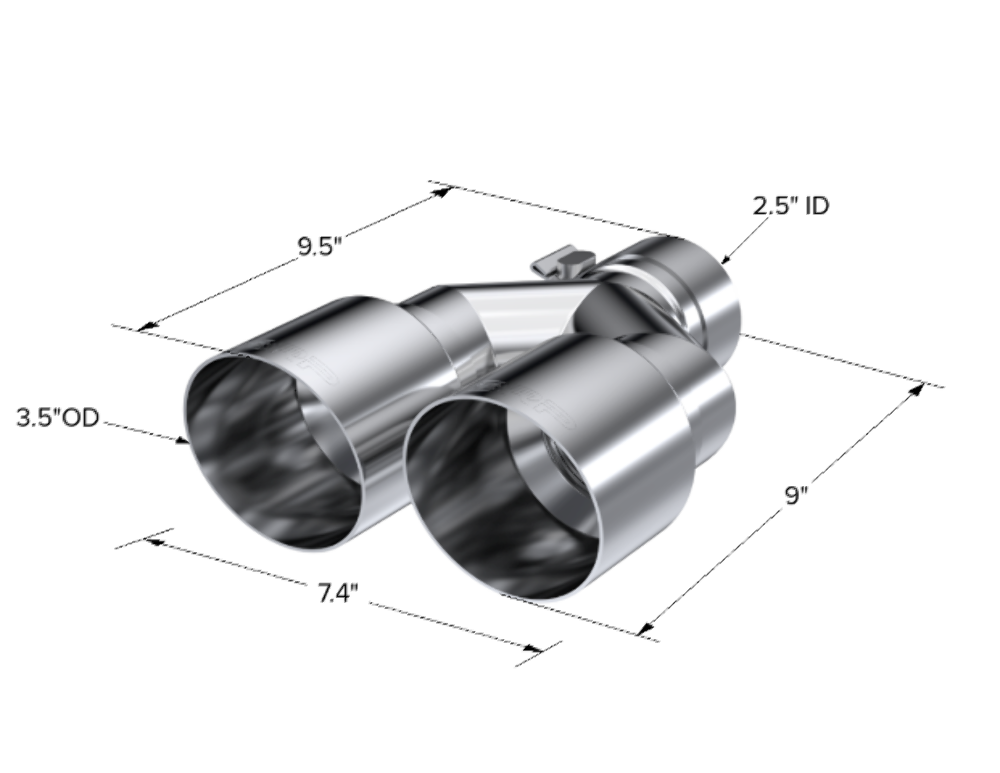 MBRP exhaust tip T304 stainless steel black coated carbon fiber tip T5170