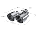 MBRP exhaust tip T304 stainless steel black coated carbon fiber tip T5170