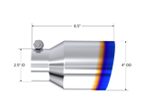 MBRP exhaust tip T304 stainless steel black coated carbon fiber tip T5176BE