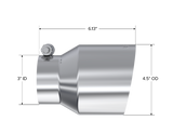 MBRP exhaust tip 4.5 inch T304 stainless steel black coated carbon fiber tip T5180