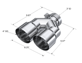 MBRP exhaust tip 4 inch T304 stainless steel black coated carbon fiber tip T5182