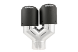 MBRP exhaust tip 4 inch T304 stainless steel black coated carbon fiber tip T5182CF