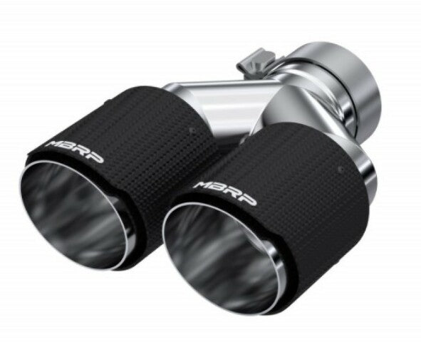 MBRP exhaust tip 4 inch T304 stainless steel black coated carbon fiber tip T5182CF