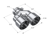 MBRP exhaust tip 4 inch T304 stainless steel black coated carbon fiber tip T5183
