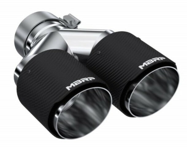 MBRP exhaust tip 4 inch T304 stainless steel black coated carbon fiber tip T5183CF