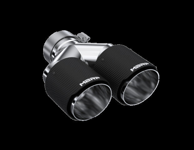 MBRP exhaust tip 4 inch T304 stainless steel black coated carbon fiber tip T5183CF