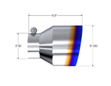 MBRP exhaust tip 5 inch T304 stainless steel black coated carbon fiber tip T5184BE