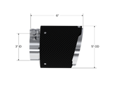 MBRP exhaust tip 5 inch T304 stainless steel black coated carbon fiber tip T5184CF