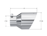 MBRP exhaust tip 5 inch T304 stainless steel black coated carbon fiber tip T5187