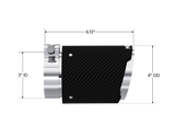 MBRP exhaust tip 4 inch T304 stainless steel black coated carbon fiber tip T5188CF