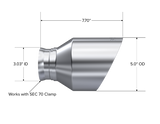 Fits 22-24 Dodge Durango 5" OD SEC 70 inlet 7.7" Dual Wall Angle Cut Tip-T5197