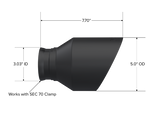 MBRP exhaust tip fits Dodge Charger T304 stainless steel black coated carbon fiber tip T5197BLK