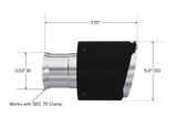 MBRP exhaust tip fits Dodge Charger T304 stainless steel black coated carbon fiber tip T5197CF