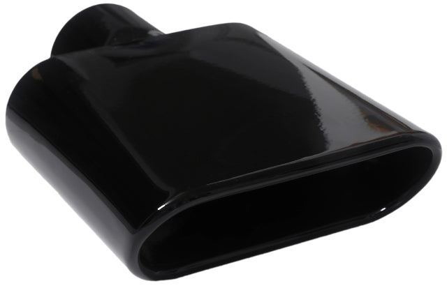 2.5" ID X6.5X2.5"X 8.5" Rolled Edge Slant Cut Coated Gloss Black T815GB