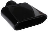 2.5" ID X6.5X2.5"X 8.5" Rolled Edge Slant Cut Coated Gloss Black T815GB