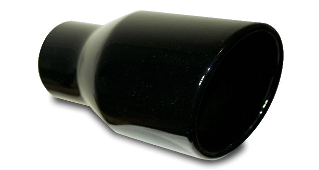 Rolled Edge Single Wall Slant Cut Tip Powered Coated Gloss Black-T820GB
