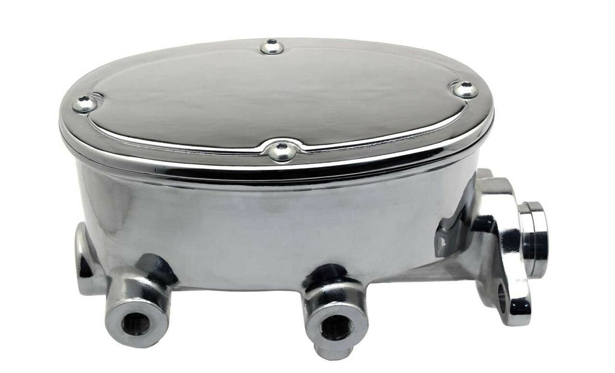 Tandem Oval Chrome Aluminum Master Cylinder (Disc/ Disc) 260-8559-CHROME Brakes MBM