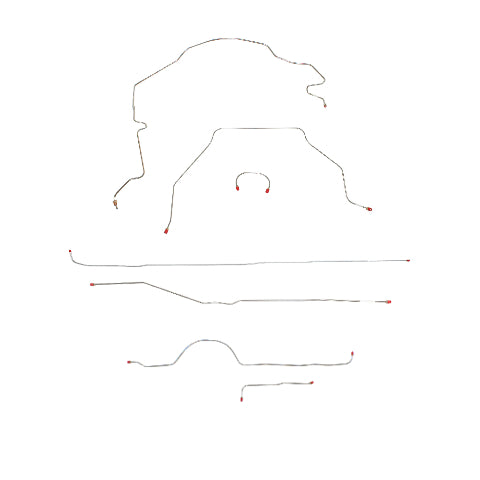 1951-1952 Chevrolet 3100 Complete Brake Line Kit Long Bed Stainless TCK5102SS