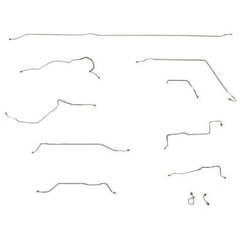 GM Brake Lines For 72 GM Long Bed Standard Coil Outboard Stainless Fine Lines
