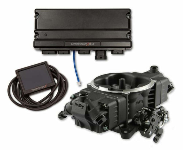 Holley EFI Terminator X Max Stealth 4150 with Transmission Control, Black - 550-1015 for Ford