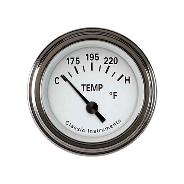 t Tetra Series, White Temp Gauge TE26WSLF Classic Instruments