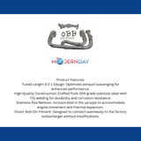 2002-2007 Subaru Impreza WRX EJ20 13/4 SS Header w/Up Pipe-Xforce-TH-EJ20-TY
