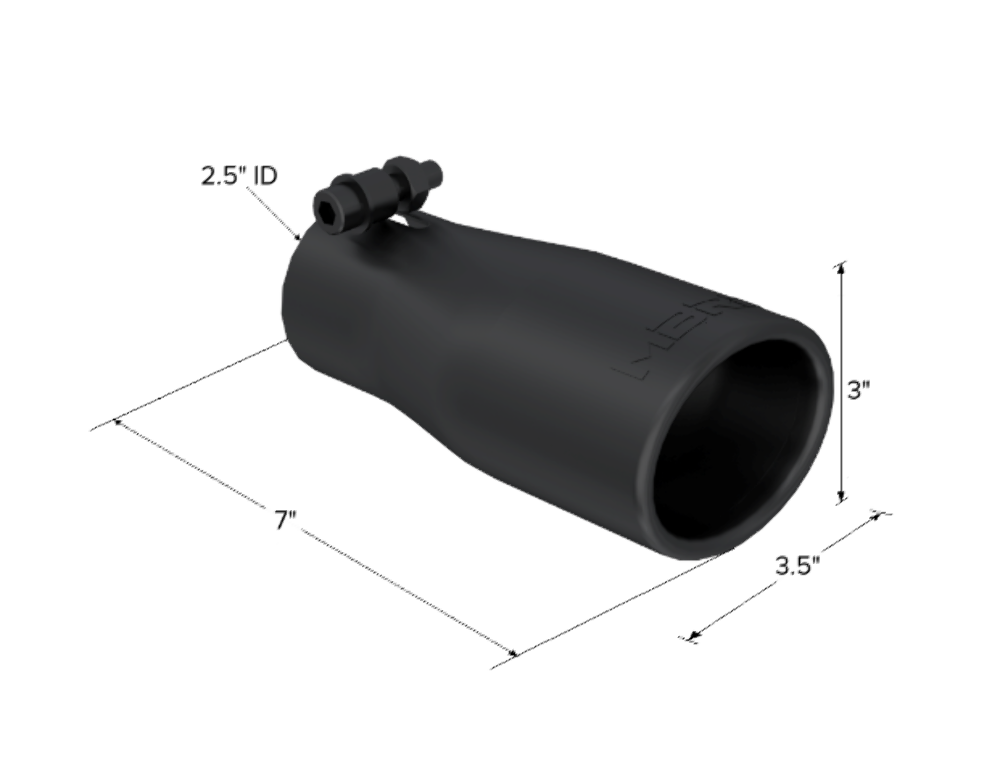 MBRP performance muffler T304 stainless steel black coated carbon fiber tip T5116BLK 2 inch inlet 3 inch outlet