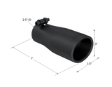 MBRP performance muffler T304 stainless steel black coated carbon fiber tip T5116BLK 2 inch inlet 3 inch outlet