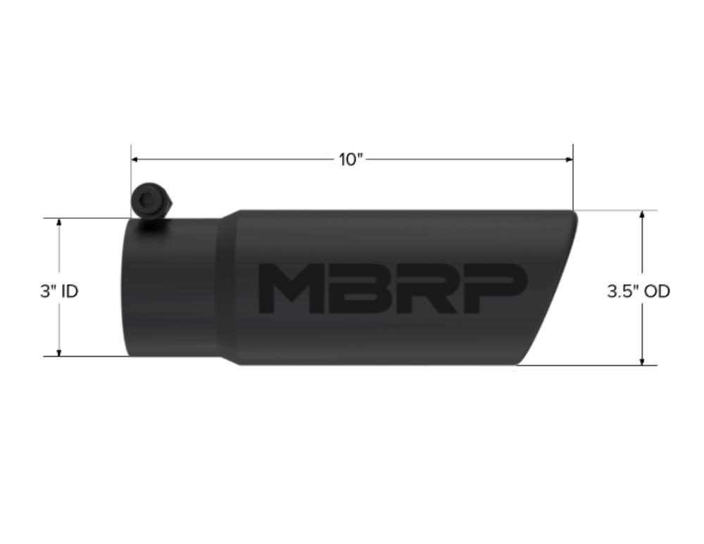 MBRP performance muffler T304 stainless steel black coated carbon fiber tip T5115BLK 3 inch inlet/outlet