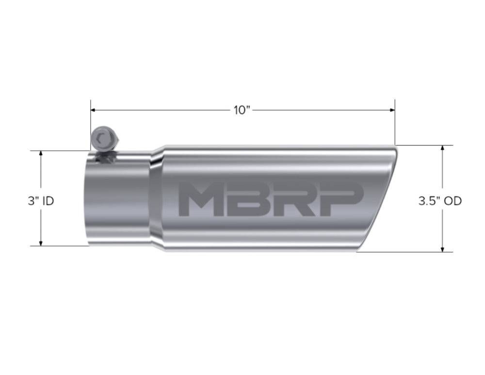 MBRP performance muffler T304 stainless steel black coated carbon fiber tip T5115 3 inch inlet/outlet