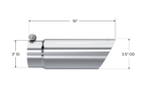 MBRP performance muffler T304 stainless steel black coated carbon fiber tip T5114 3 inch inlet/outlet