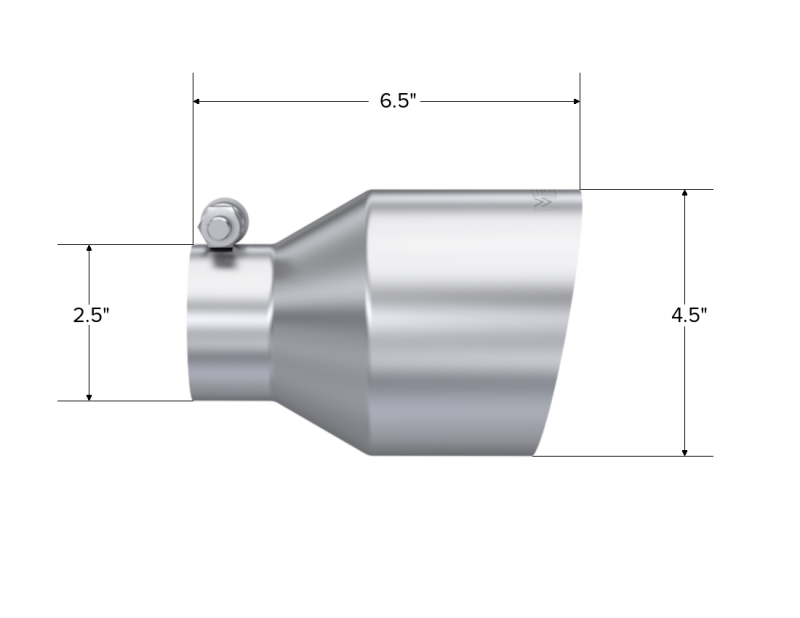 MBRP performance muffler T304 stainless steel black coated carbon fiber tip T5191 5 inch inlet 4.5 inch outlet