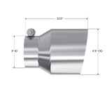 MBRP performance muffler T304 stainless steel black coated carbon fiber tip T5180 5 inch inlet 3 inch outlet