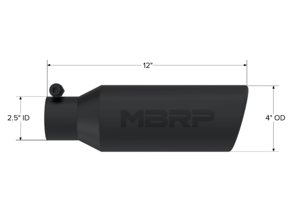 MBRP performance muffler T304 stainless steel black coated carbon fiber tip T5150BLK 4 inch inlet 5 inch outlet