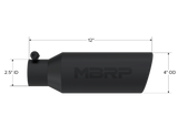 MBRP performance muffler T304 stainless steel black coated carbon fiber tip T5150BLK 4 inch inlet 5 inch outlet