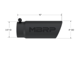 MBRP performance muffler T304 stainless steel black coated carbon fiber tip T5112BLK 4 inch inlet 3 inch outlet