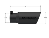 MBRP performance muffler T304 stainless steel black coated carbon fiber tip T5155BLK 4 inch inlet 3 inch outlet