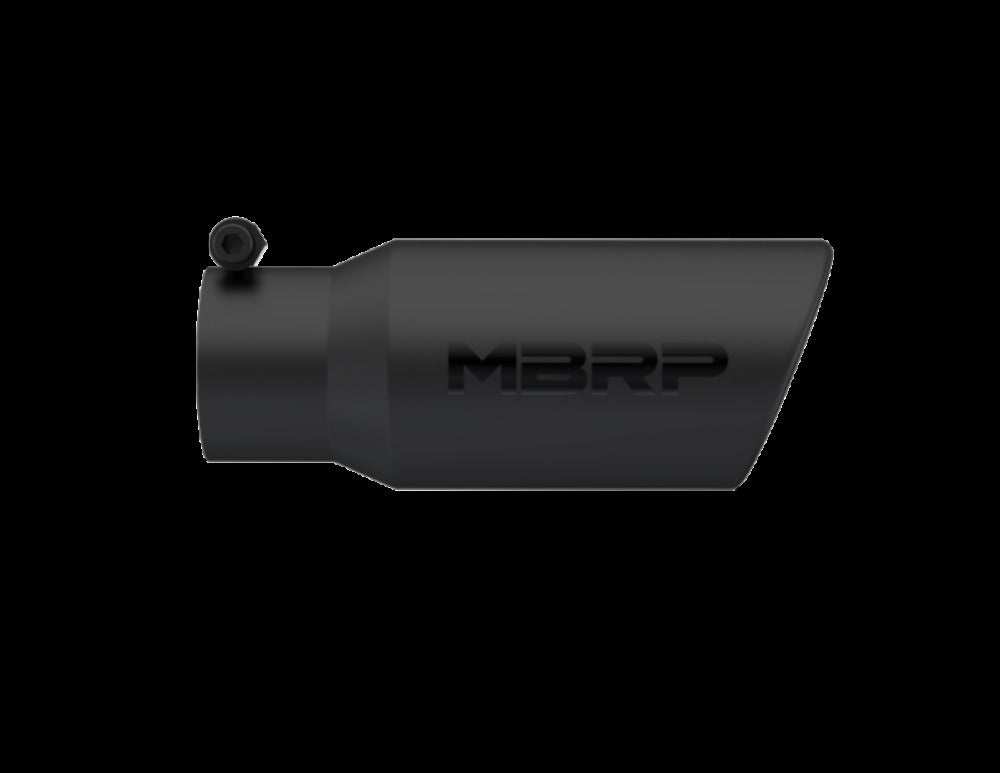 MBRP performance muffler T304 stainless steel black coated carbon fiber tip T5155BLK 4 inch inlet 3 inch outlet