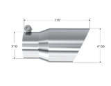 MBRP performance muffler T304 stainless steel black coated carbon fiber tip T5122 4 inch inlet 3 inch outlet