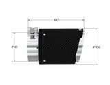 MBRP performance muffler T304 stainless steel black coated carbon fiber tip T5188CF 4 inch inlet 3 inch outlet