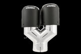 MBRP performance muffler T304 stainless steel black coated carbon fiber tip T5182CF 4 inch inlet 3 inch outlet