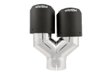 MBRP performance muffler T304 stainless steel black coated carbon fiber tip T5183CF 4 inch inlet 3 inch outlet