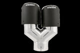 MBRP performance muffler T304 stainless steel black coated carbon fiber tip T5183CF 4 inch inlet 3 inch outlet